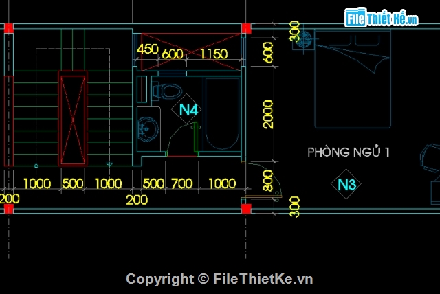 nhà phố 3 tầng,Bản cad thiết kế,nhà 3 tầng